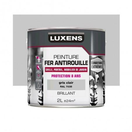 Peinture fer extérieur gris clair brillant 2l -  - meilleure qualité