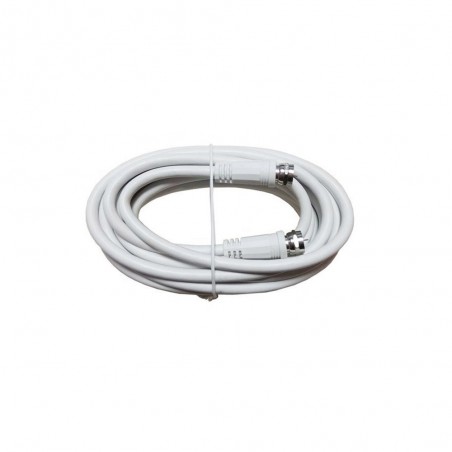 Cable satellite coaxiale fiche mâle-mâle blanc 4M