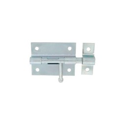 Verrou box à vis gache zingue blanc D10