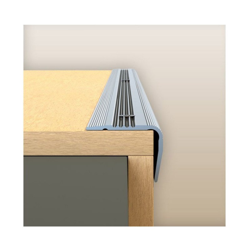 Nez de marche strie alu mat brosse 110cm 24x18mm -  - meilleure qualité