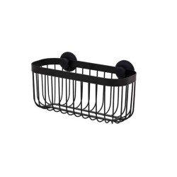 Panier de douche neo noir rectangle ventouse ou à visser