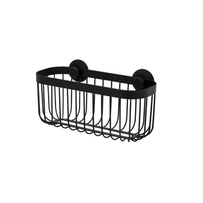 Panier de douche neo noir rectangle ventouse ou à visser
