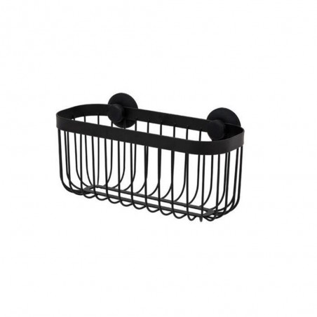 Panier de douche neo noir rectangle ventouse ou à visser