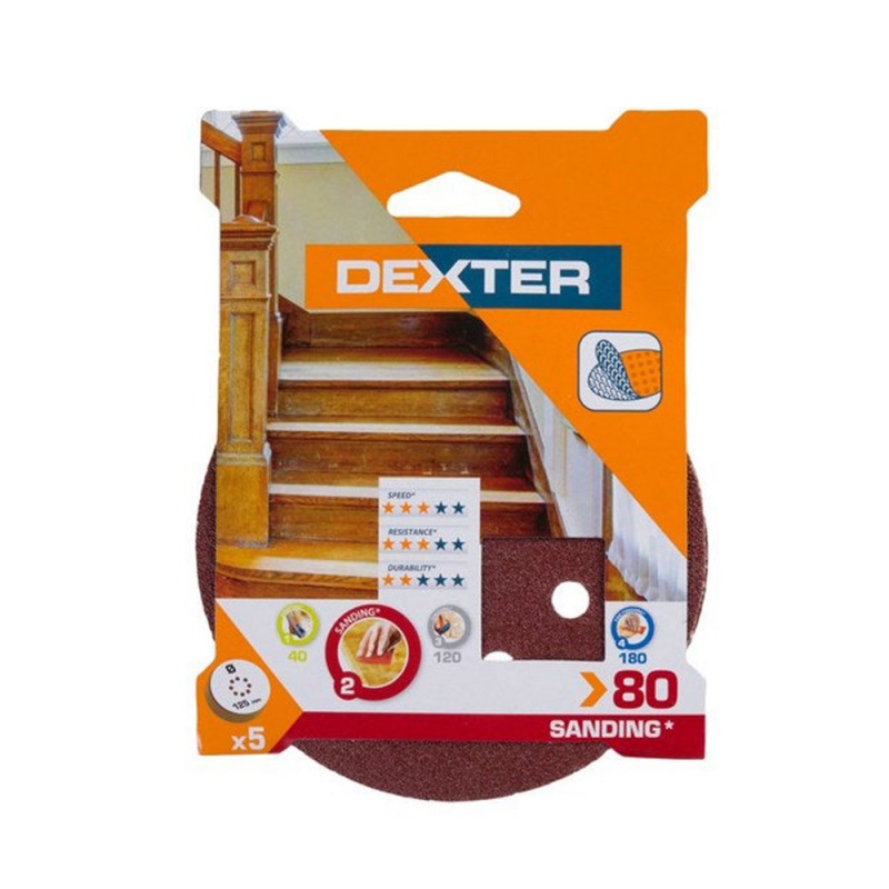 Abrasif excentrique diamètre 125 grain 80 Lot de 5