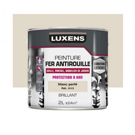 Peinture fer extérieur blanc perle brillant 2l -  - meilleure qualité