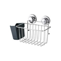 Panier de douche remix chrome paris 1 rectangle ventouse ou à visser