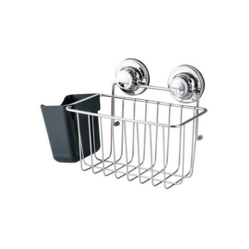 Panier de douche remix chrome paris 1 rectangle ventouse ou à visser