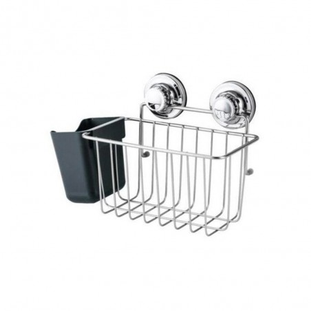 Panier de douche remix chrome paris 1 rectangle ventouse ou à visser