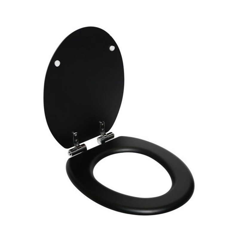 Abattant wc purity frein chute declipsable duroplast noir mat