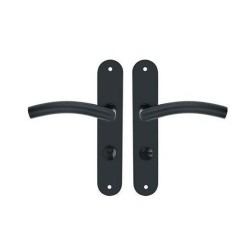 Ensemble de porte margaud 195mm condamnation acier inoxydable noir