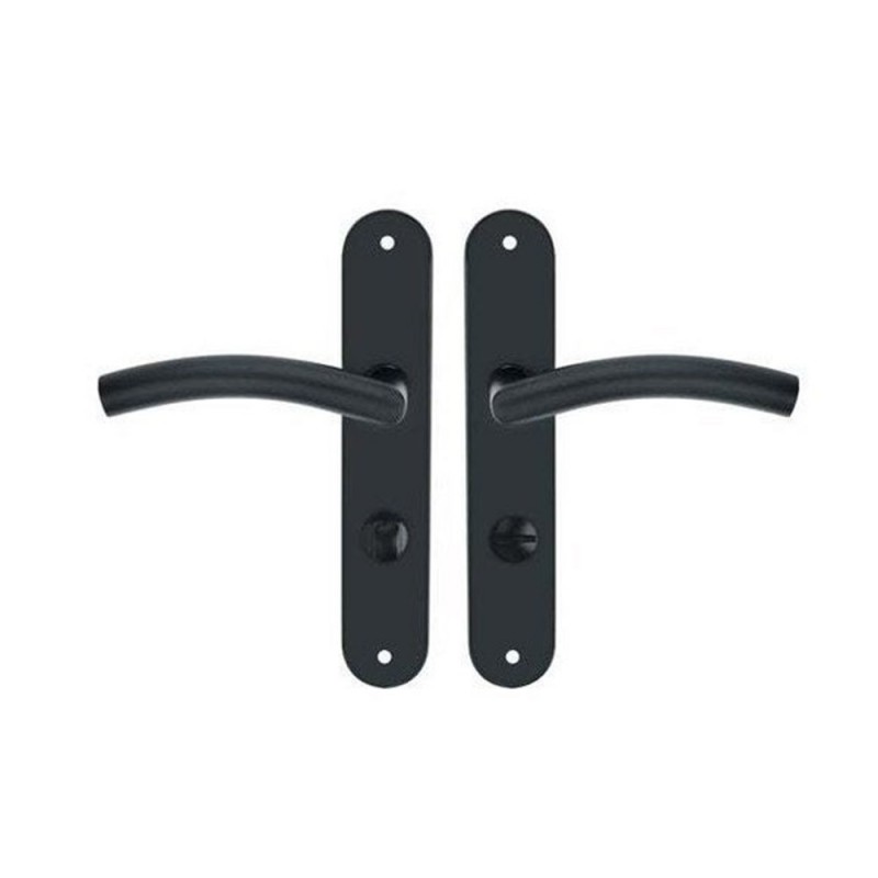 Ensemble de porte margaud 195mm condamnation acier inoxydable noir