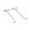 Fixation tablette de salle de bains chrome octogonaux - Lot de 2