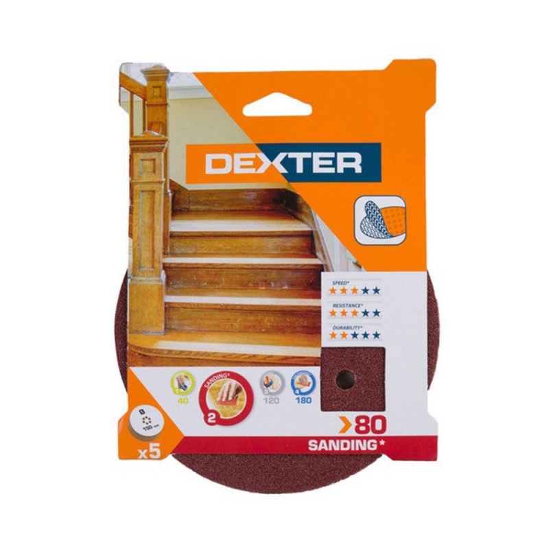 Abrasif excentrique diamètre 150 grain 80 Lot de 5