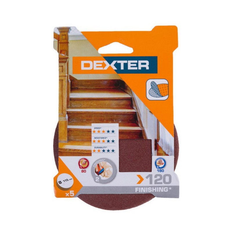 Abrasif perceuse-meuleuse diamètre 115 grain 120 Lot de 5