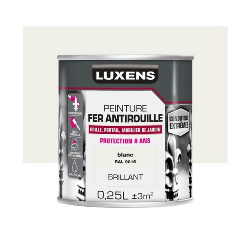Peinture fer extérieur et antirouille blanc brillant 025l