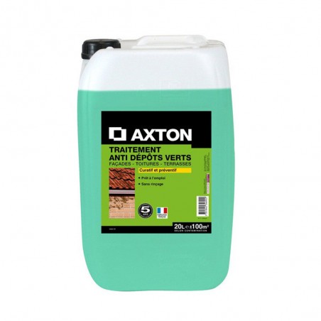 Nettoyant anti dépôts vert pour toiture