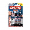Lot de 2 colles super glue 3 power flex Loctite 2X3Gr
