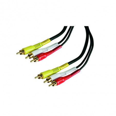 Cordon audio-video 3rca mâle-male