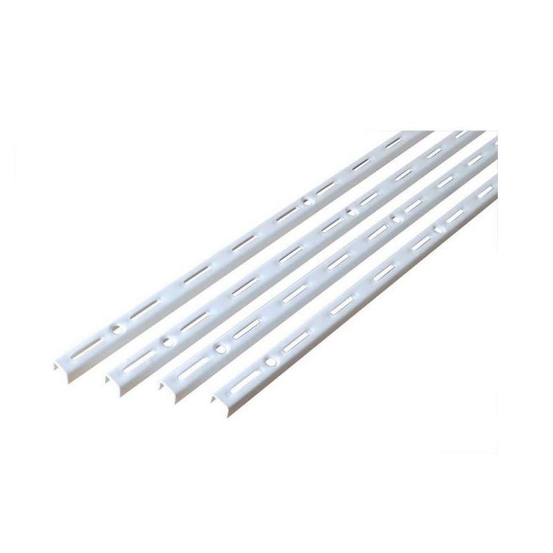 Lot de 4 crémaillère simple blanc E50 200CM