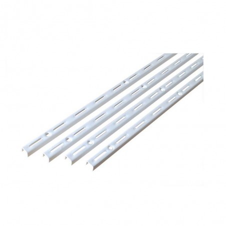 Lot de 4 crémaillère simple blanc E50 200CM