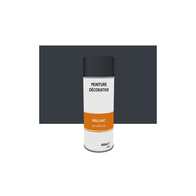 Peinture aérosol gris anthracite brillant 0