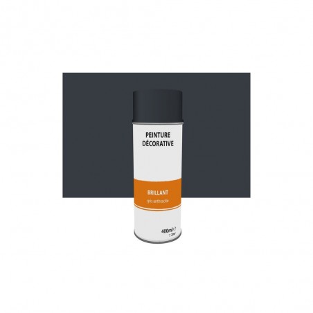Peinture aérosol gris anthracite brillant 0