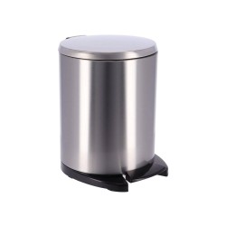 Poubelle métal 6L chrome chute a pédale uc6 -  - meilleure qualité