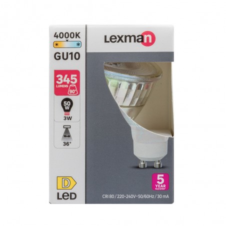 Ampoule led réflecteur GU10 50W 36D 4000K