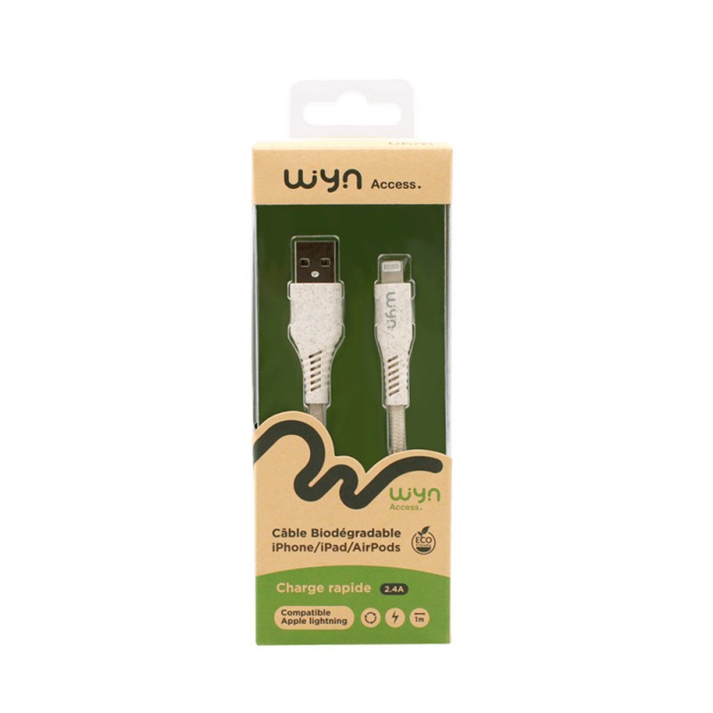 Cable biodégradable compatiblelightning