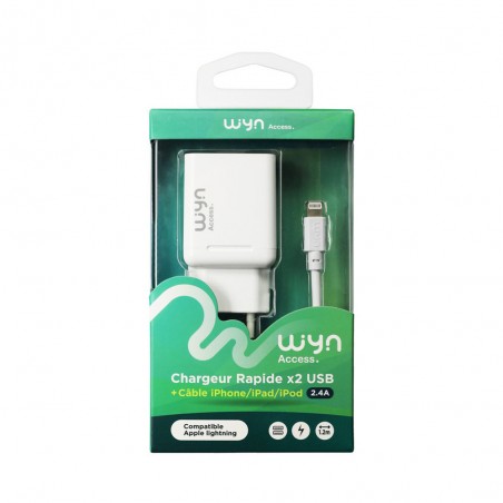Chargeur secteur+ câble lightning compat