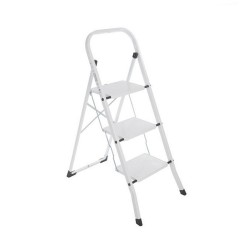 Marchepied en acier à 3 marches HAILO blanc