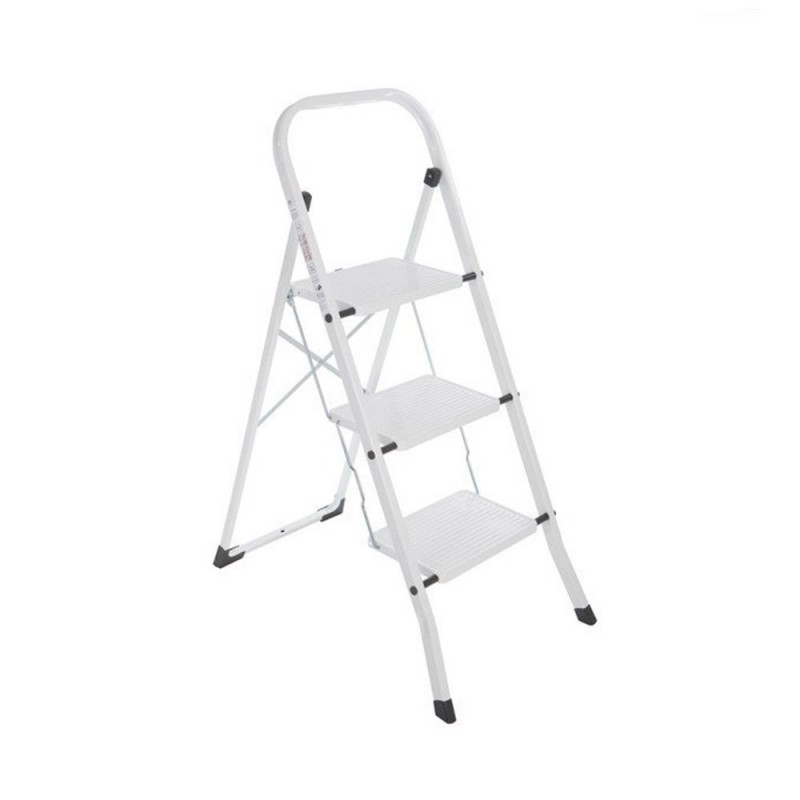 Marchepied en acier à 3 marches HAILO blanc