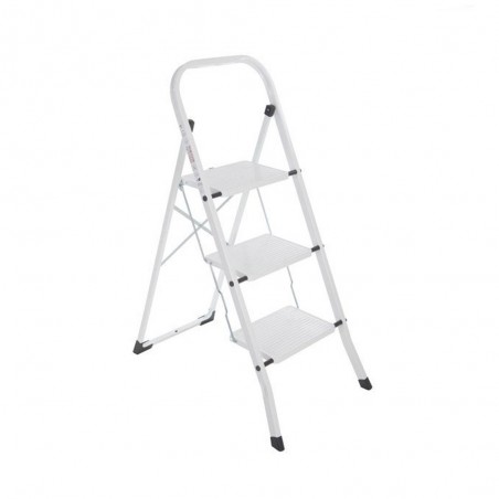 Marchepied en acier à 3 marches HAILO blanc