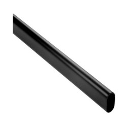 Barre de penderie ovale noir 1M 30X15