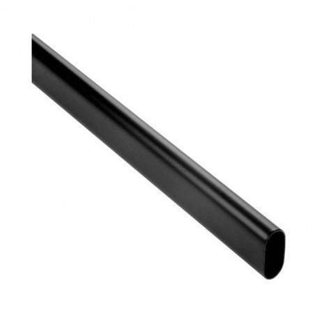 Barre de penderie ovale noir 1M 30X15