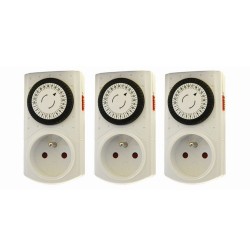 Lot de 3 programmateur mécanique journalier