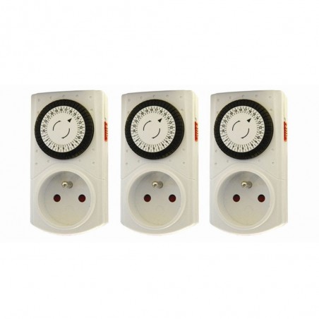 Lot de 3 programmateur mécanique journalier