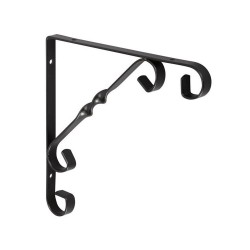 Equerre rétro en acier époxy noir H.20 X P.20 Cm