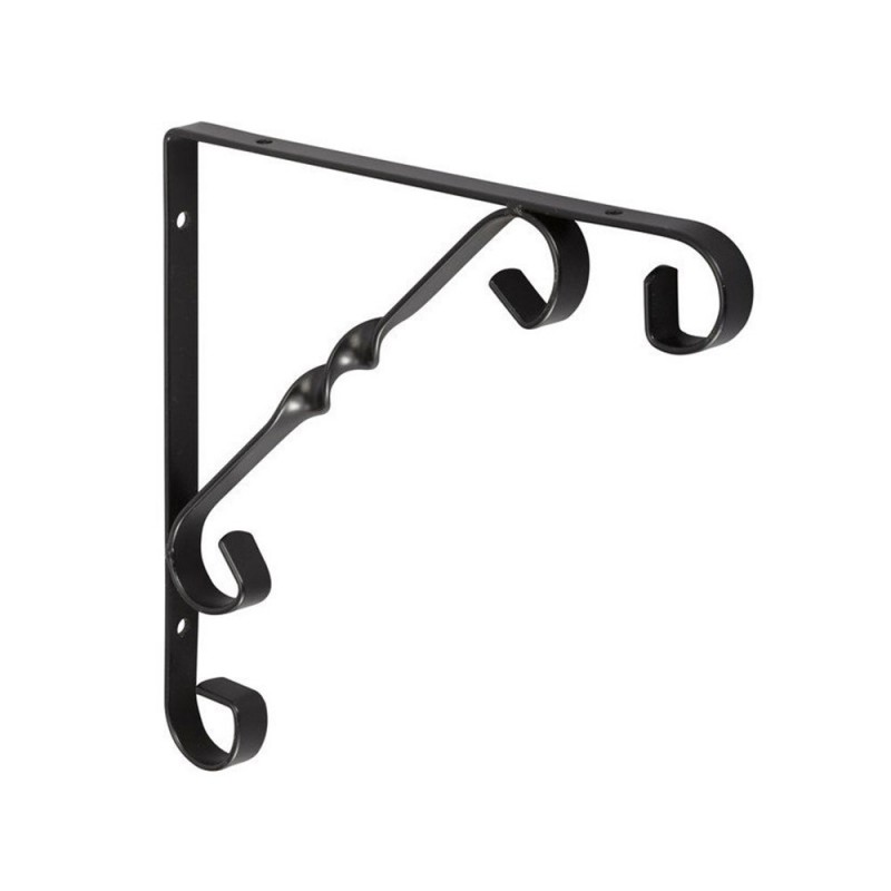 Equerre rétro en acier époxy noir H.20 X P.20 Cm