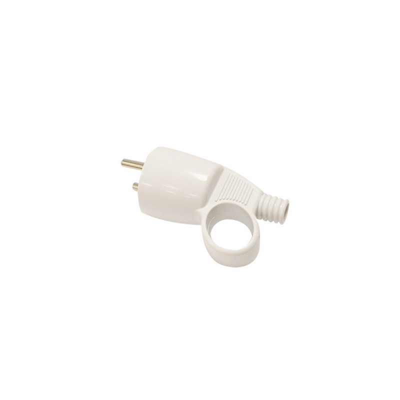 Fiche mâle 2P+T avec anneau