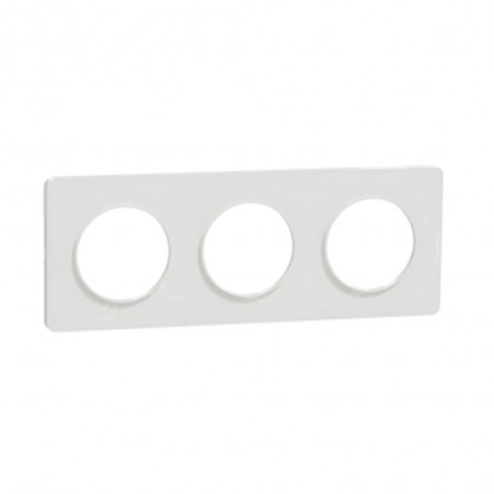 Plaque touch blanc 3 postes ODACE