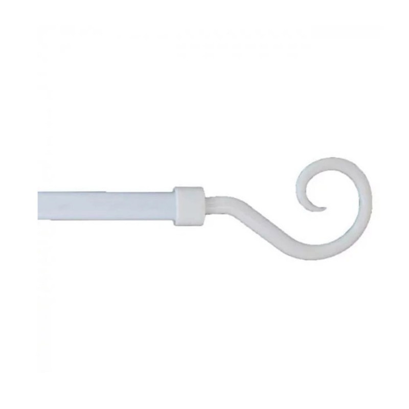 Kit barre à rideau extensible 160-300 cm D19 embout crosse gris laque