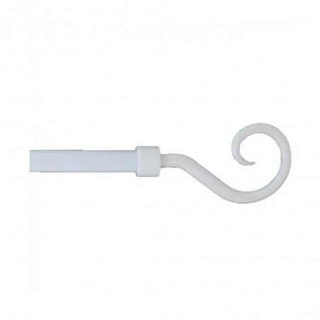 Kit barre à rideau extensible 160-300 cm D19 embout crosse gris laque