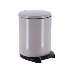 Poubelle métal 6L gris chute a pédale uc6 -  - meilleure qualité