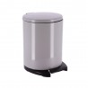 Poubelle métal 6L gris chute a pédale uc6 -  - meilleure qualité