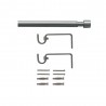 Kit de tringle à rideau Cap Diam.13-16 mm Argent naturel 120-210 cm