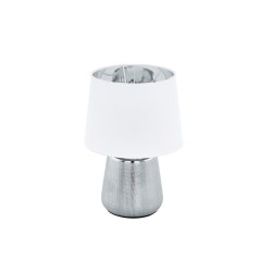 Lampe de table MANALBA blanc et argenté