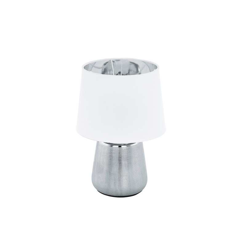 Lampe de table MANALBA blanc et argenté