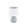 Lampe de table MANALBA blanc et argenté