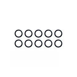 Lot de 10 anneaux 16 mm plastique noir mat